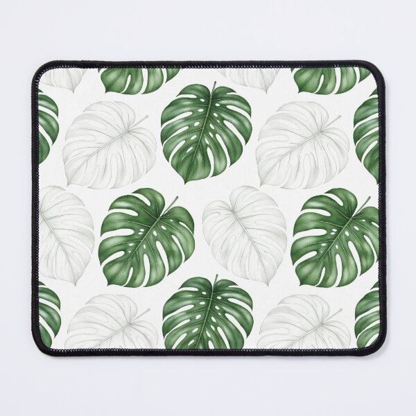 Item preview, Green and White Monstera Leaf Pattern designed and sold by EcologicoolShp.