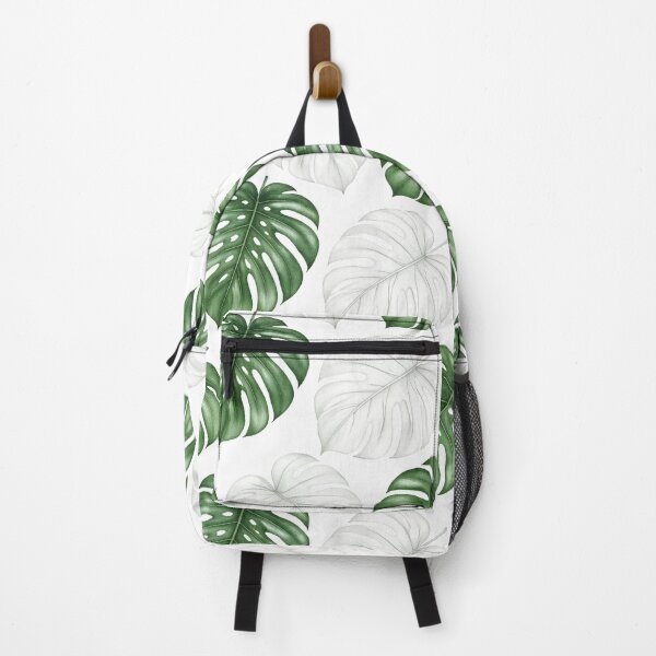 Item preview, Green and White Monstera Leaf Pattern designed and sold by EcologicoolShp.