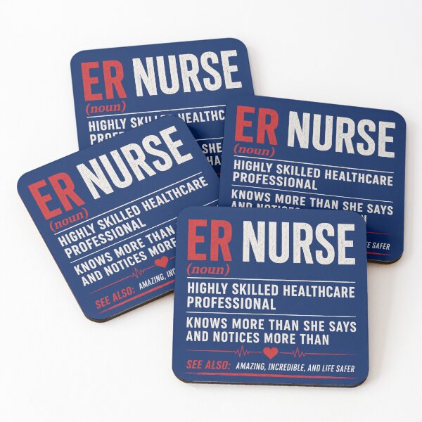 Item preview, ER Nurse (Definition) – Funny Emergency Room Nurse Typography Design designed and sold by ECWhite JR Designs.