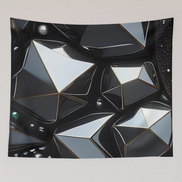 Item preview, Grey mirror metallic tiles Simple minimalist decor pattern designed and sold by Arjun4282.
