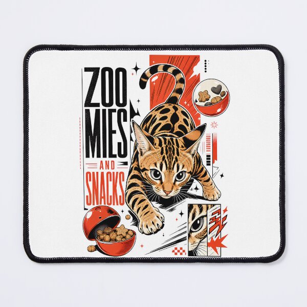 Item preview, Zoomies & Snacks – Modern Anime Bengal Cat designed and sold by Bengoer18.