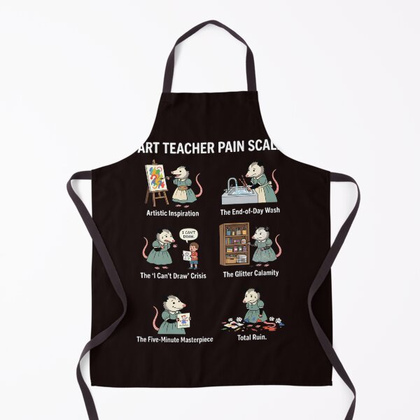 Item preview, Funny Opossum Art Teacher Pain Scale Artist Back to School designed and sold by w66aboo.