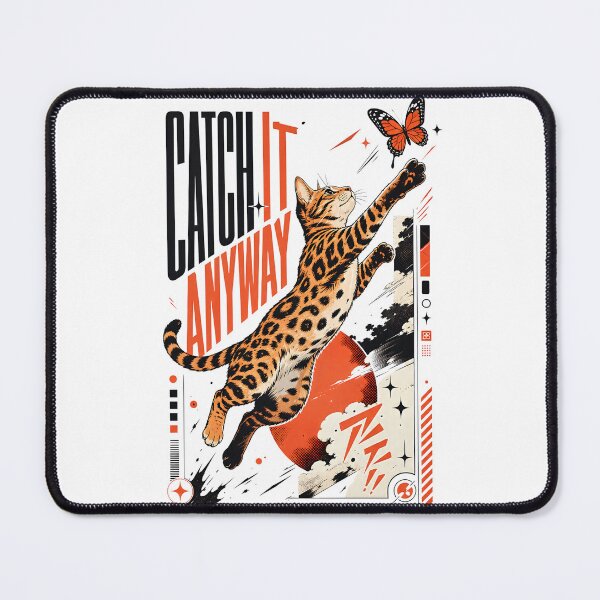 Item preview, Catch It Anyway – Dynamic Bengal Cat Jump designed and sold by Bengoer18.