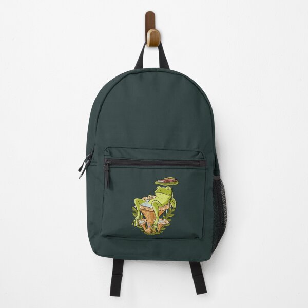 Item preview, Frog Chilling in Mushroom Bath Cottagecore Aesthetic designed and sold by LeshanArt.