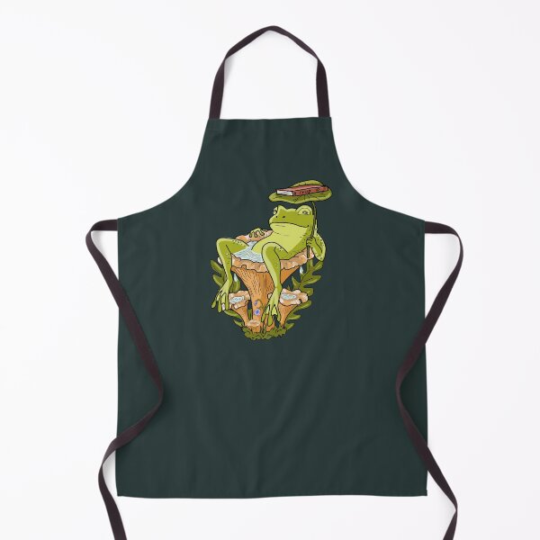 Item preview, Frog Chilling in Mushroom Bath Cottagecore Aesthetic designed and sold by LeshanArt.