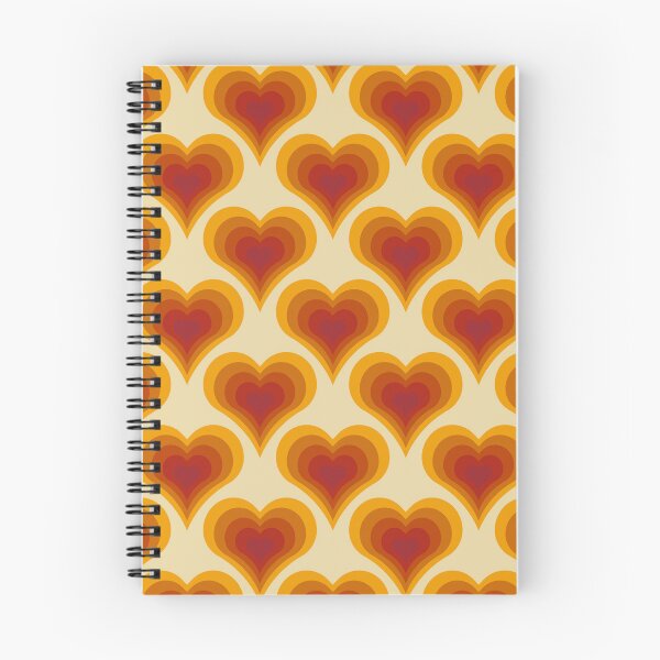 Item preview, Retro 70s Heart Mid-Century Vintage Pattern Art designed and sold by Zaya_art.