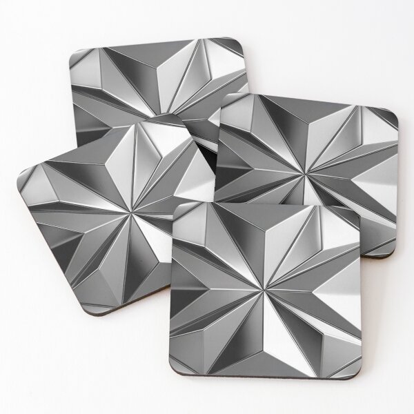 Item preview, Silver mirror metallic tiles Simple minimalist decor pattern designed and sold by Arjun4282.
