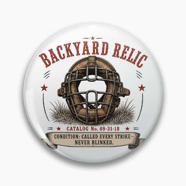 Artikelvorschau, Baseball-Fängermaske „Backyard Relic“ | Vintage-Baseball-Schiedsrichterhemd entworfen und verkauft von Mikoff04-arts.
