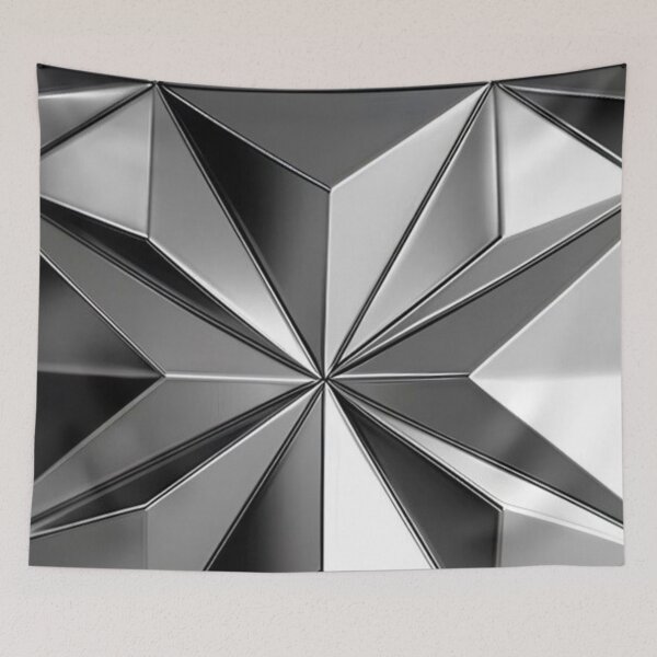 Item preview, Silver mirror metallic tiles Simple minimalist decor pattern designed and sold by Arjun4282.