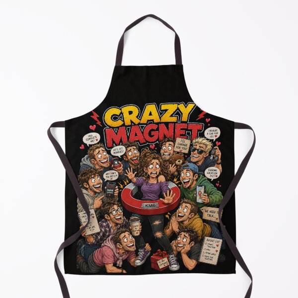 Item preview, Crazy Magnet | Funny Relationship Red Flags Cartoon T-Shirt | Women's Edition designed and sold by KissMy6 Industries.