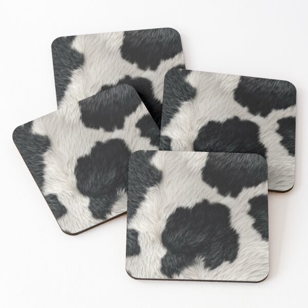 Item preview, Black and White Fluffy Cow Hide Fur Texture Pattern designed and sold by LYAN-STORE.