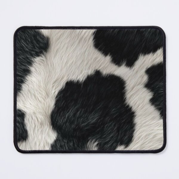 Item preview, Black and White Fluffy Cow Hide Fur Texture Pattern designed and sold by LYAN-STORE.