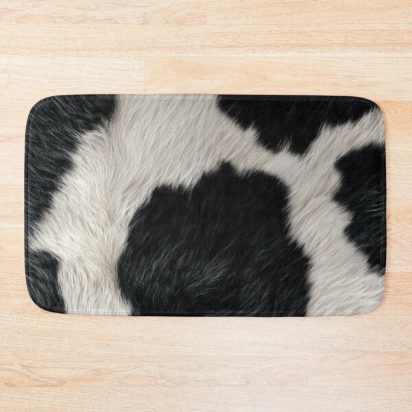 Item preview, Black and White Fluffy Cow Hide Fur Texture Pattern designed and sold by LYAN-STORE.