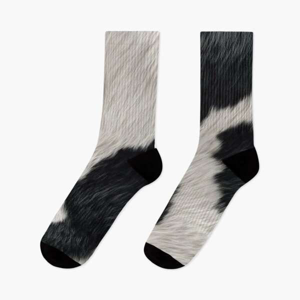 Item preview, Black and White Fluffy Cow Hide Fur Texture Pattern designed and sold by LYAN-STORE.