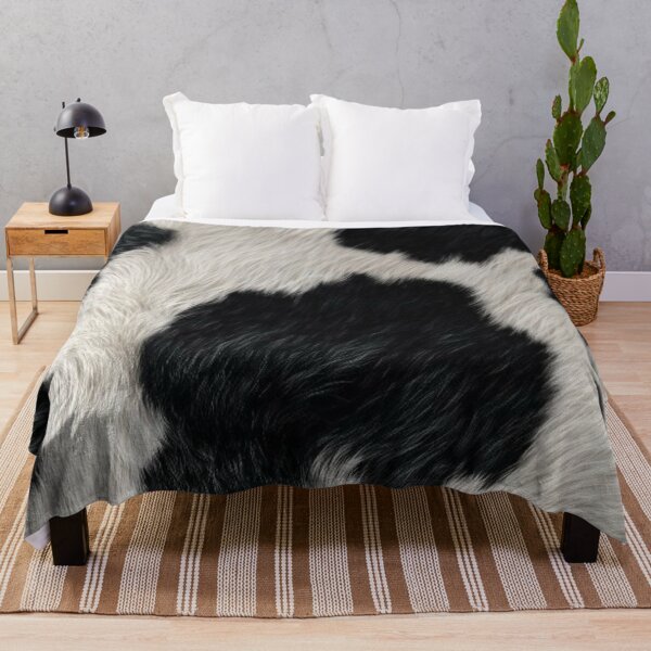 Item preview, Black and White Fluffy Cow Hide Fur Texture Pattern designed and sold by LYAN-STORE.