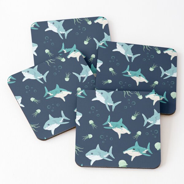 Item preview, Shark Dance Seamless Design, Marine Animals designed and sold by mistywoodstudio.