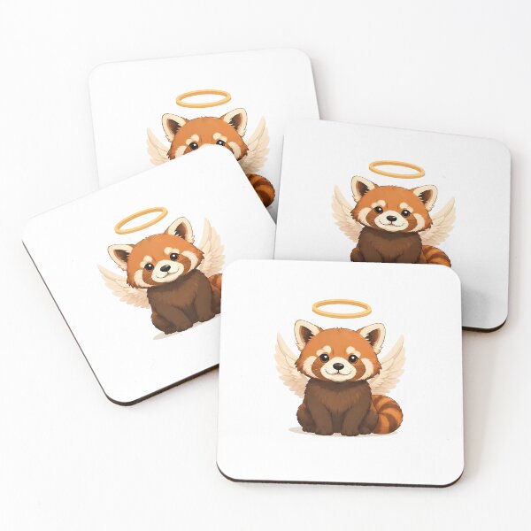 Item preview, Angelic Guardian Red Panda – Whimsical Heavenly Friend designed and sold by Icareis-Studios.