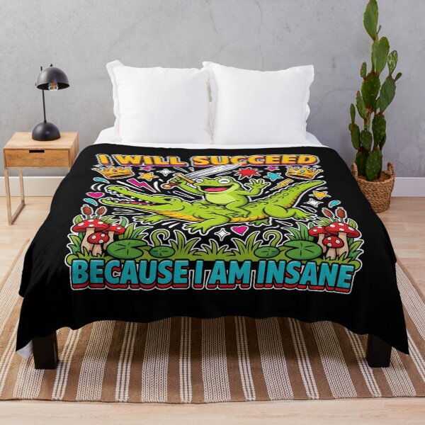 Item preview, I Will Succeed Because I Am Insane Adventure Frog designed and sold by Redgiant87x.