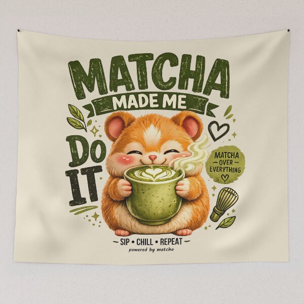 Item preview, Matcha Hamster – Matcha Made Me Do It designed and sold by Pick'n Quick.