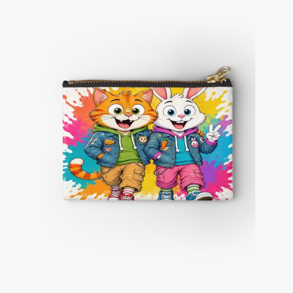 Item preview, Happy Cat & Bunny Street Style | Cute Cartoon Best Friends designed and sold by ArtoryNest.