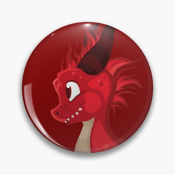 Item preview, Fiery Red Dragon Profile Head Cute Fantasy Creature Illustration designed and sold by LudmylArt.