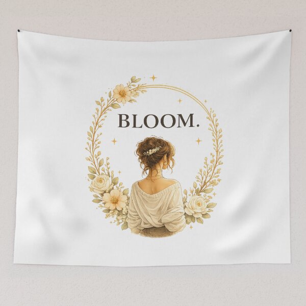 Item preview, Bloom in Your Own Time - Floral illustration for personal development designed and sold by ElleMind.