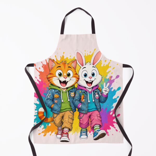 Item preview, Happy Cat & Bunny Street Style | Cute Cartoon Best Friends designed and sold by ArtoryNest.