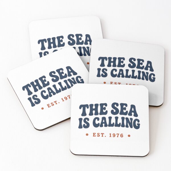 Item preview, The Sea Is Calling Retro Vacation Typography designed and sold by MWSailingClub.