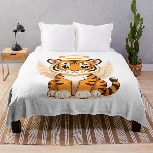 Item preview, Angelic Guardian Tiger – Fierce Winged Protector designed and sold by Icareis-Studios.