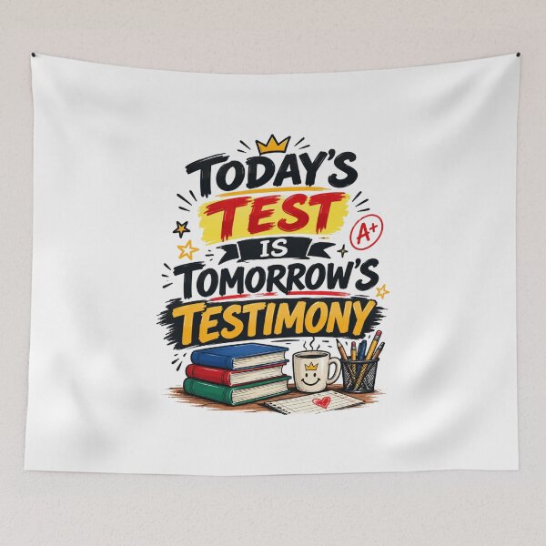 Item preview, Today's Test is Tomorrow's Testimony Back To School T-Shirt – Funny Gamer Student First Day School Graphic Tee designed and sold by Artimax-Studio.