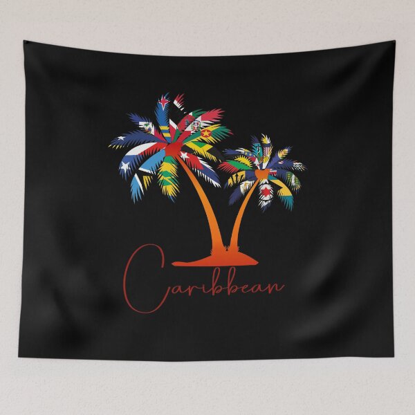 Item preview, Caribbean Flags Palm Trees, Caribbean Heritage Design designed and sold by Flag Outfit.