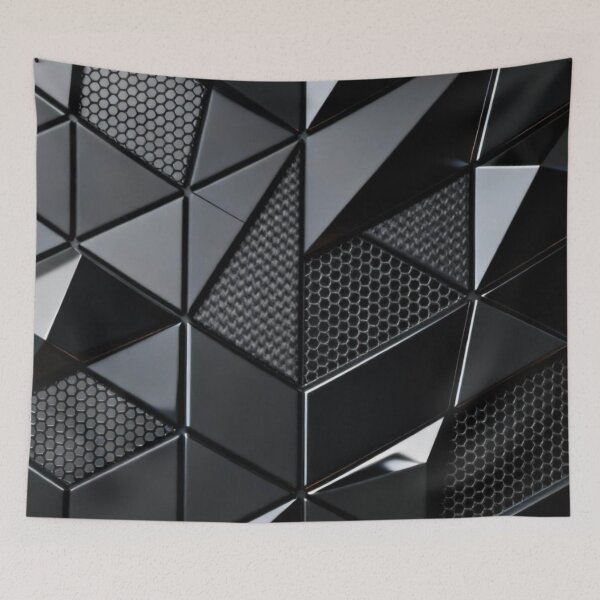 Item preview, Black Grey mirror metallic tiles Simple minimalist decor pattern designed and sold by Arjun4282.