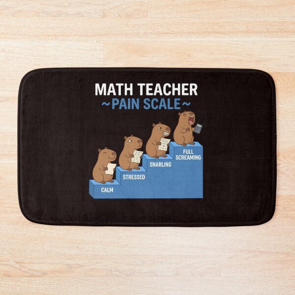 Item preview,  Funny Capybara Math Teacher Pain Scale Back To School  designed and sold by w66aboo.