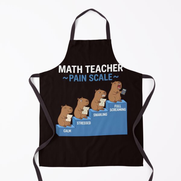 Item preview, Funny Capybara Math Teacher Pain Scale Back To School designed and sold by w66aboo.