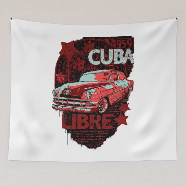 Item preview, Cuba Libre Classic Vintage Car Graphic designed and sold by Lin-B-Designs.