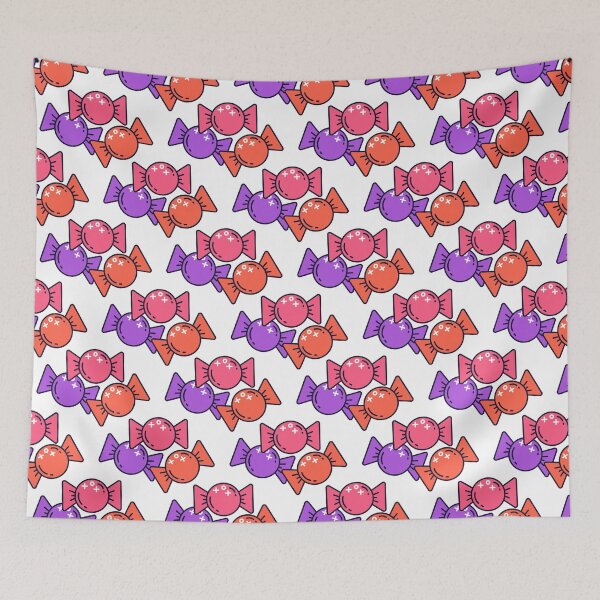 Item preview, Cute Halloween Candy Seamless Pattern | Pink, Purple & Orange Sweet Treat Design designed and sold by BigDigital.