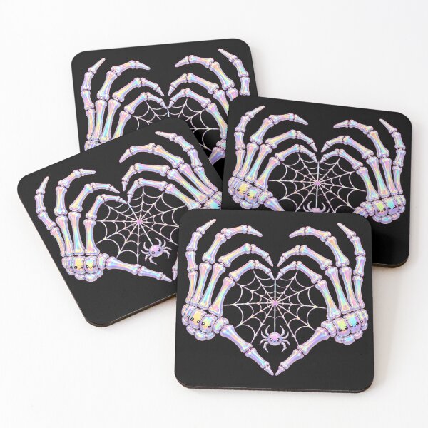 Item preview, Cute skeleton hands heart with spider web halloween designed and sold by rafaeltto.