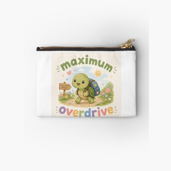 Item preview, Maximum Overdrive Funny Turtle Shirt | Cute Hiking Tortoise Graphic Tee | Turtle Lover Gift designed and sold by SleepyLlamaClothes.