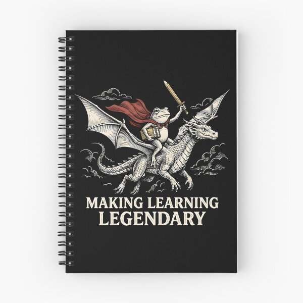 Item preview, Making Learning Legendary Shirt, Funny Frog Riding Dragon Graphic Tee, Fantasy Teacher Gift, Vintage Classroom Reading Education Design designed and sold by Phirivey.