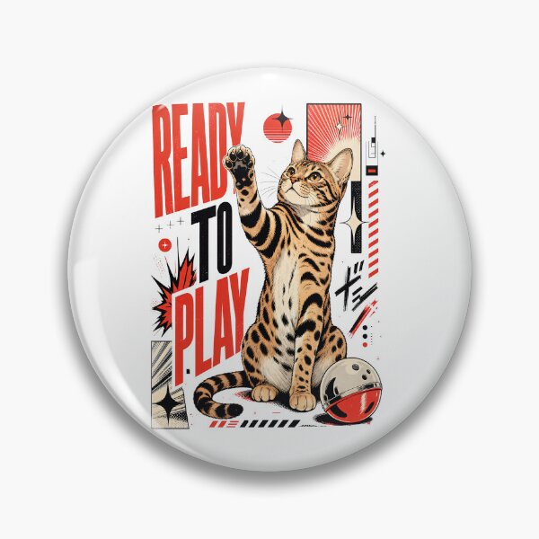 Item preview, Ready to Play – Playful Bengal cat in action designed and sold by Bengoer18.