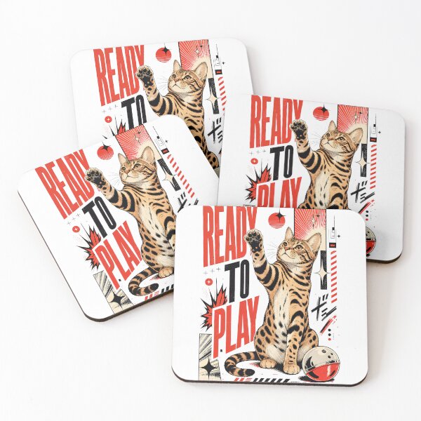 Item preview, Ready to Play – Playful Bengal cat in action designed and sold by Bengoer18.