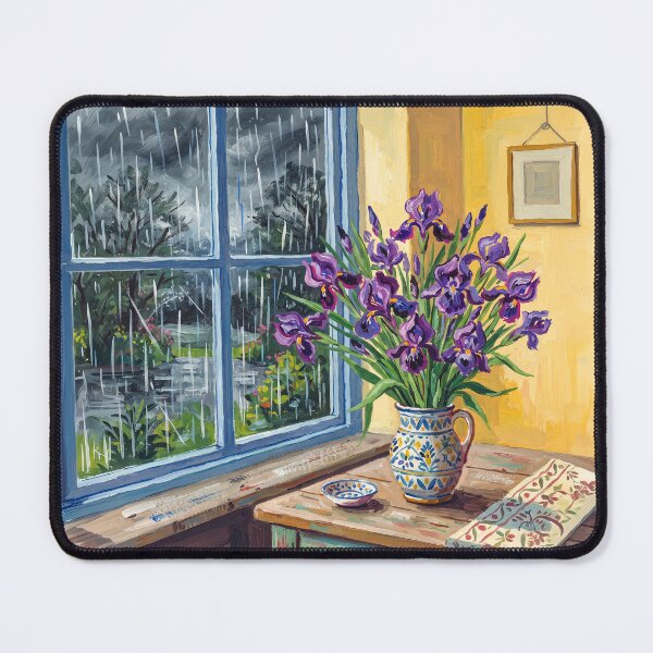 Item preview, Vase Of Iris Flowers designed and sold by Home Decor Art.