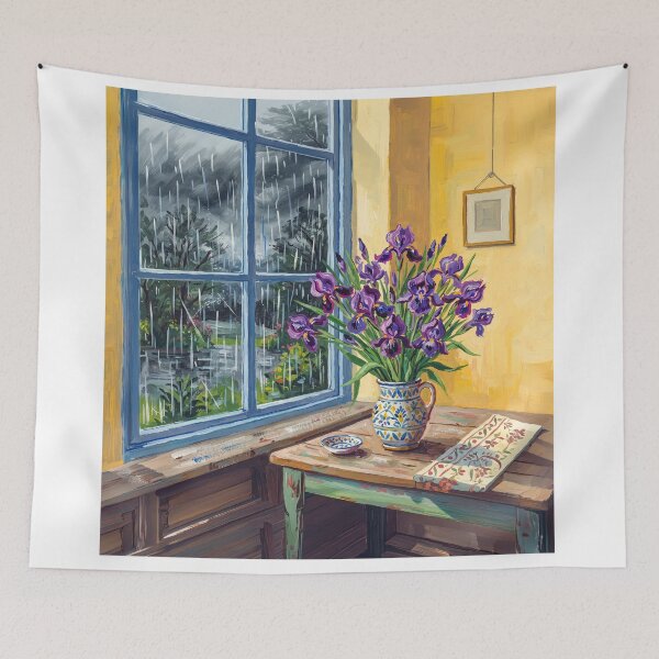 Item preview, Vase Of Iris Flowers designed and sold by Home Decor Art.