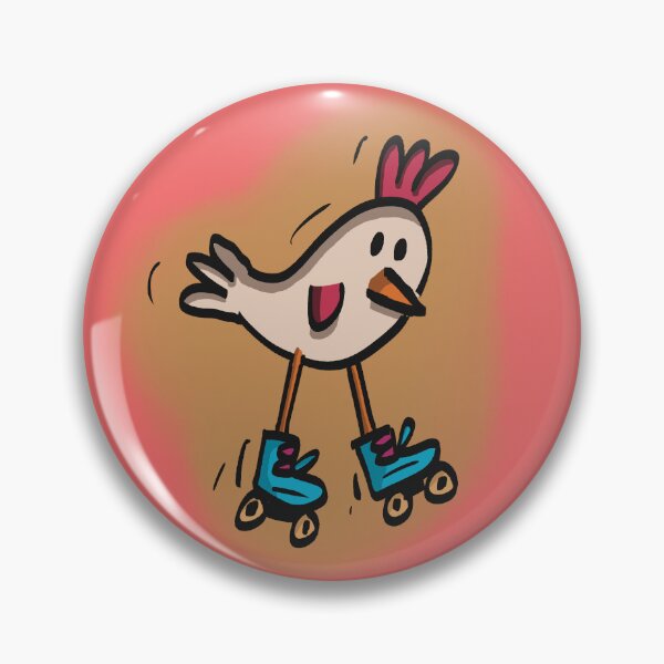 Item preview, Roller skating chicken designed and sold by SombreroDoodles.