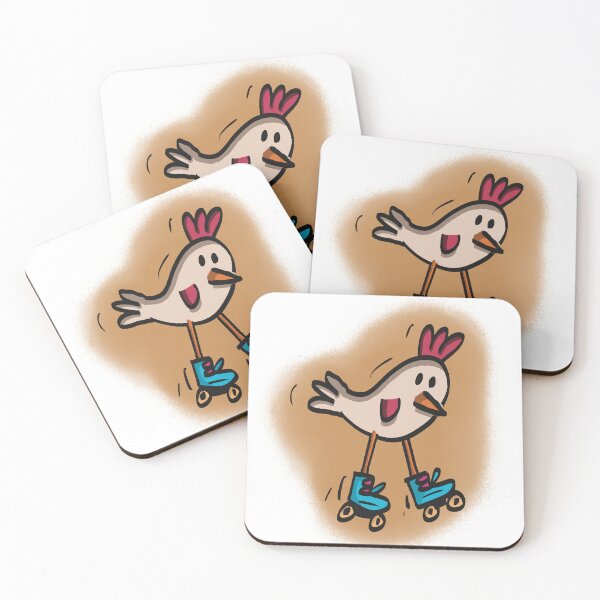 Item preview, Roller skating chicken designed and sold by SombreroDoodles.