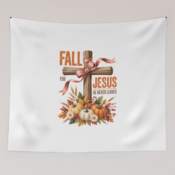 Item preview, FALL FOR JESUS HE NEVER LEAVES designed and sold by jkrphoto.