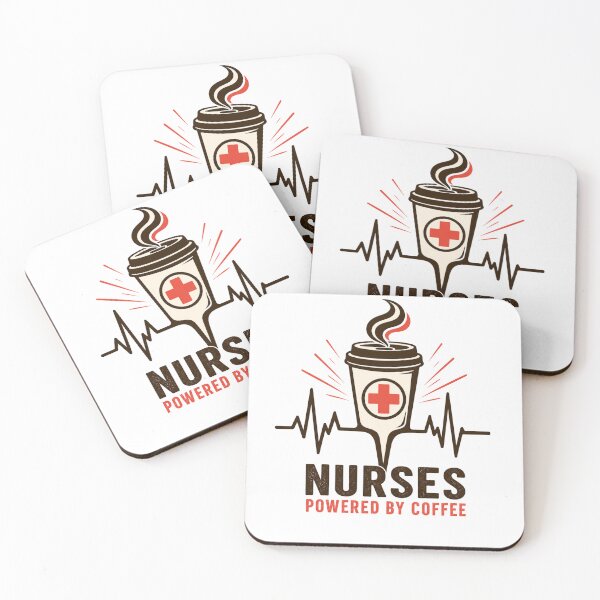 Item preview, Nurses Powered by Coffee designed and sold by ECWhite JR Designs.