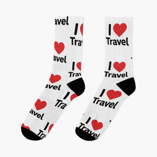 Item preview, I Love Travel Gift Cute Wanderlust Art Graphic Traveler Present for Vacation and Adventure Fans designed and sold by raedattia.