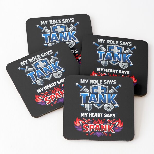 Item preview, My Role Says Tank My Heart Says Spank Funny MMORPG Gamer Gift designed and sold by TeeTimeTreasure.