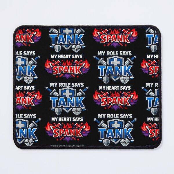 Item preview, My Role Says Tank My Heart Says Spank Funny MMORPG Gamer Gift designed and sold by TeeTimeTreasure.